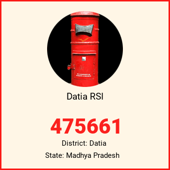Datia RSI pin code, district Datia in Madhya Pradesh