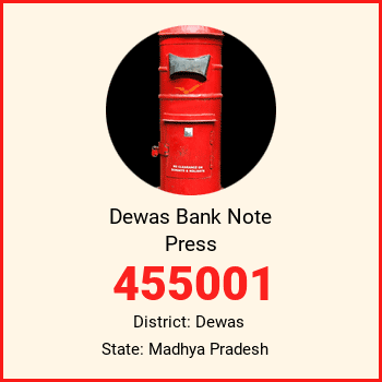 Dewas Bank Note Press pin code, district Dewas in Madhya Pradesh