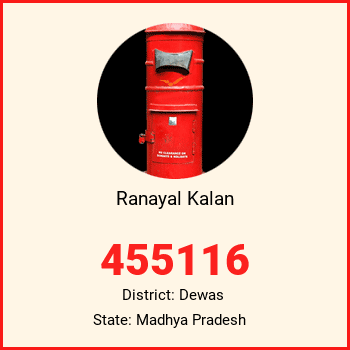 Ranayal Kalan pin code, district Dewas in Madhya Pradesh