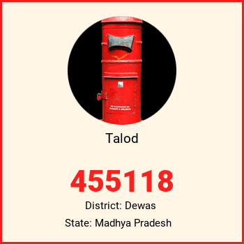 Talod pin code, district Dewas in Madhya Pradesh