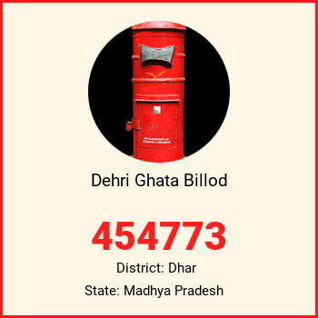 Dehri Ghata Billod pin code, district Dhar in Madhya Pradesh