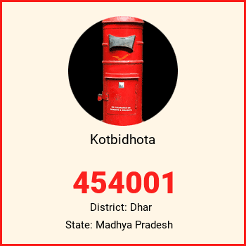 Kotbidhota pin code, district Dhar in Madhya Pradesh