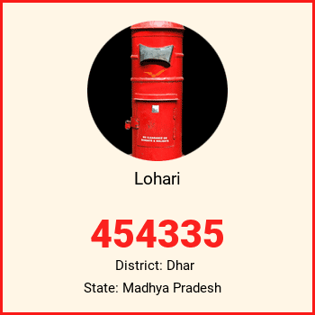 Lohari pin code, district Dhar in Madhya Pradesh