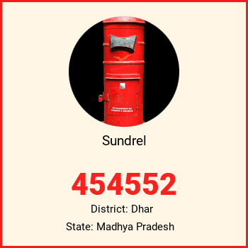 Sundrel pin code, district Dhar in Madhya Pradesh