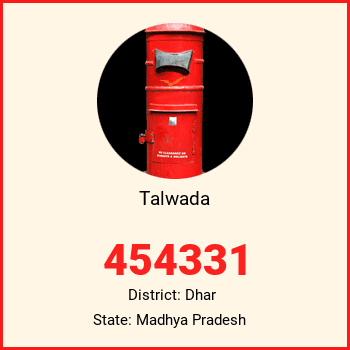 Talwada pin code, district Dhar in Madhya Pradesh