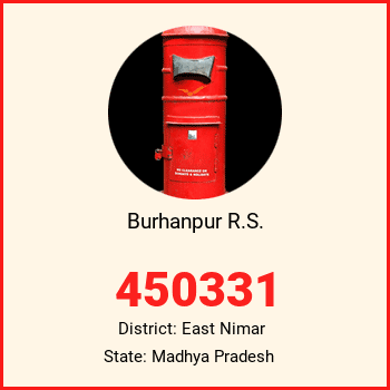 Burhanpur R.S. pin code, district East Nimar in Madhya Pradesh