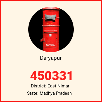 Daryapur pin code, district East Nimar in Madhya Pradesh