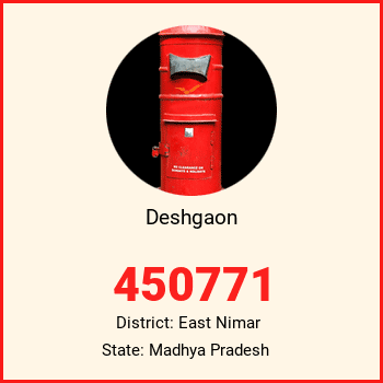 Deshgaon pin code, district East Nimar in Madhya Pradesh