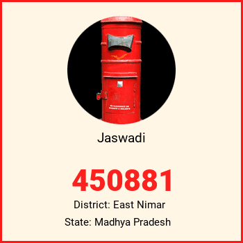 Jaswadi pin code, district East Nimar in Madhya Pradesh