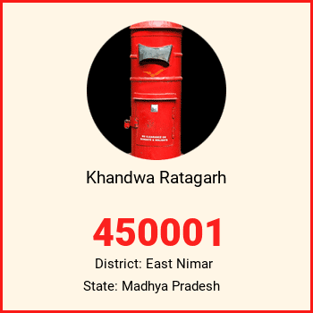 Khandwa Ratagarh pin code, district East Nimar in Madhya Pradesh