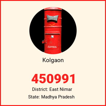 Kolgaon pin code, district East Nimar in Madhya Pradesh