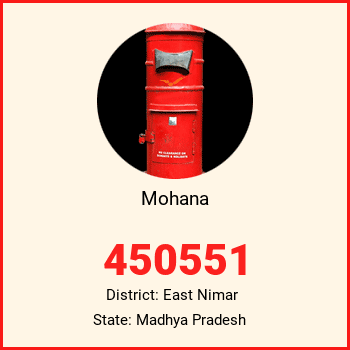 Mohana pin code, district East Nimar in Madhya Pradesh
