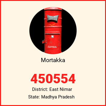 Mortakka pin code, district East Nimar in Madhya Pradesh