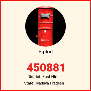 Piplod pin code, district East Nimar in Madhya Pradesh