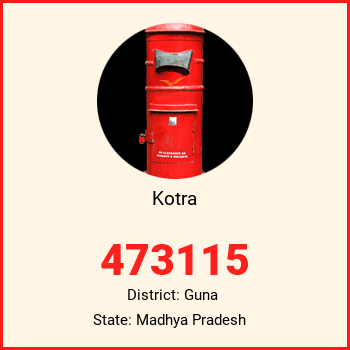 Kotra pin code, district Guna in Madhya Pradesh