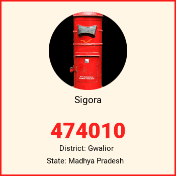 Sigora pin code, district Gwalior in Madhya Pradesh