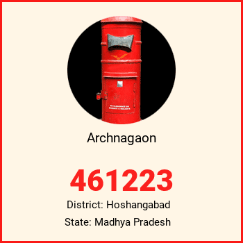 Archnagaon pin code, district Hoshangabad in Madhya Pradesh