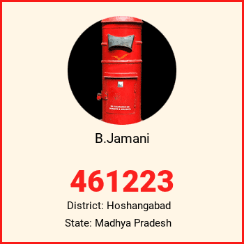 B.Jamani pin code, district Hoshangabad in Madhya Pradesh