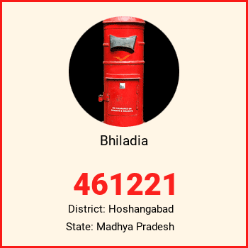 Bhiladia pin code, district Hoshangabad in Madhya Pradesh