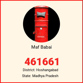 Maf Babai pin code, district Hoshangabad in Madhya Pradesh