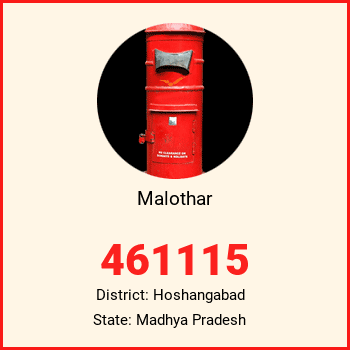 Malothar pin code, district Hoshangabad in Madhya Pradesh