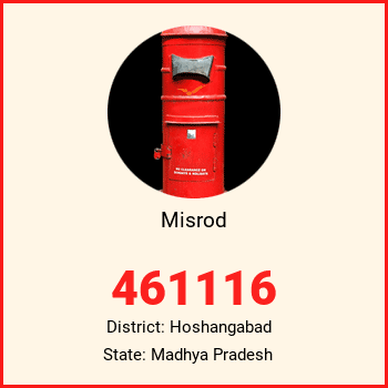 Misrod pin code, district Hoshangabad in Madhya Pradesh