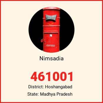Nimsadia pin code, district Hoshangabad in Madhya Pradesh