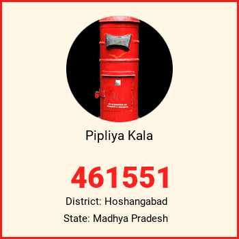 Pipliya Kala pin code, district Hoshangabad in Madhya Pradesh
