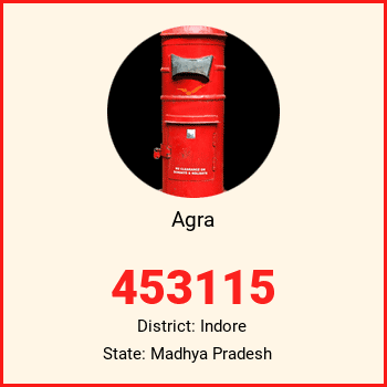 Agra pin code, district Indore in Madhya Pradesh