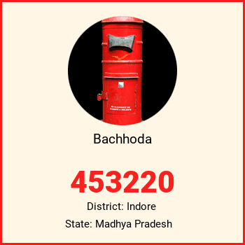 Bachhoda pin code, district Indore in Madhya Pradesh