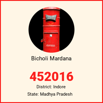 Bicholi Mardana pin code, district Indore in Madhya Pradesh