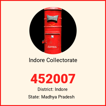 Indore Collectorate pin code, district Indore in Madhya Pradesh