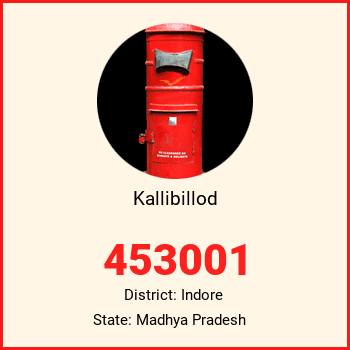 Kallibillod pin code, district Indore in Madhya Pradesh
