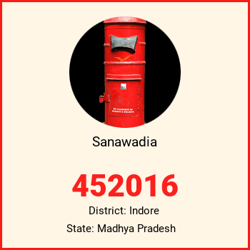 Sanawadia pin code, district Indore in Madhya Pradesh