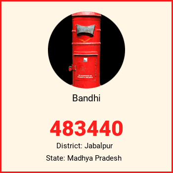 Bandhi pin code, district Jabalpur in Madhya Pradesh