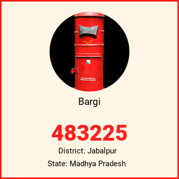 Bargi pin code, district Jabalpur in Madhya Pradesh