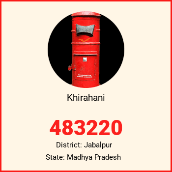 Khirahani pin code, district Jabalpur in Madhya Pradesh