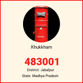 Khukkham pin code, district Jabalpur in Madhya Pradesh