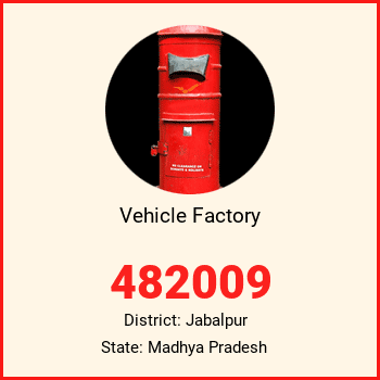 Vehicle Factory pin code, district Jabalpur in Madhya Pradesh