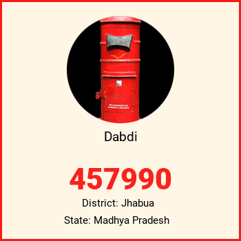 Dabdi pin code, district Jhabua in Madhya Pradesh
