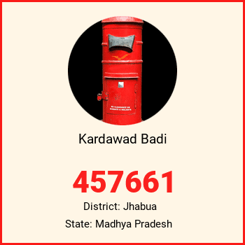 Kardawad Badi pin code, district Jhabua in Madhya Pradesh