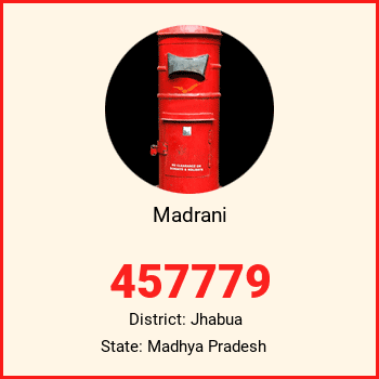Madrani pin code, district Jhabua in Madhya Pradesh