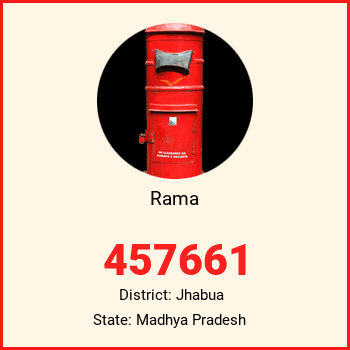 Rama pin code, district Jhabua in Madhya Pradesh