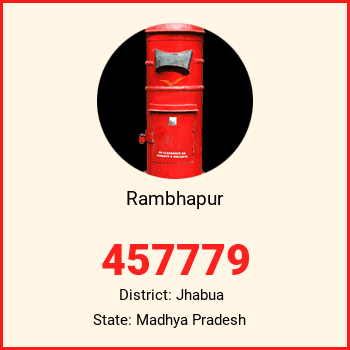 Rambhapur pin code, district Jhabua in Madhya Pradesh