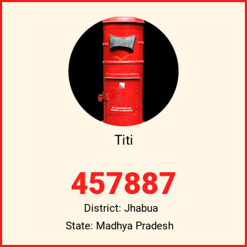 Titi pin code, district Jhabua in Madhya Pradesh