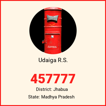 Udaiga R.S. pin code, district Jhabua in Madhya Pradesh