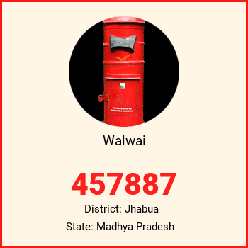 Walwai pin code, district Jhabua in Madhya Pradesh