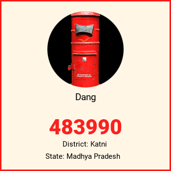 Dang pin code, district Katni in Madhya Pradesh