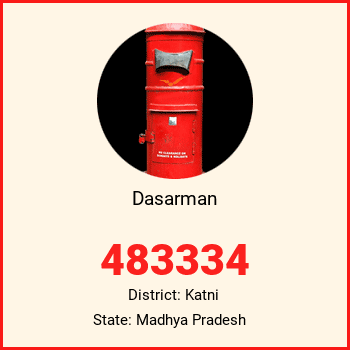 Dasarman pin code, district Katni in Madhya Pradesh
