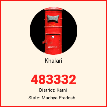 Khalari pin code, district Katni in Madhya Pradesh